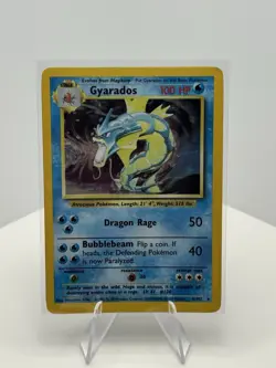 Pokemon TCG Gyarados Base Set Holo Card 6/102 LP/MP 1999-2000 WOTC - Image 1