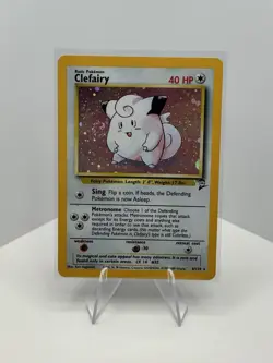 Pokemon TCG Clefairy Base Set 2 Holo Unlimited Rare Card 6/130 LP-SWIRL 💫 - Image 1