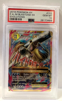 DEFECTIVE 2016 102 POKEMON XY FAM BLASTOISE EX EVOLUTIONS CARD PSA GEM M G3D - Image 1