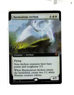 MTG SkeenAB Harmonious Archon BORDERLESS FOIL from Throne of Eldraine. NM. - Image 1