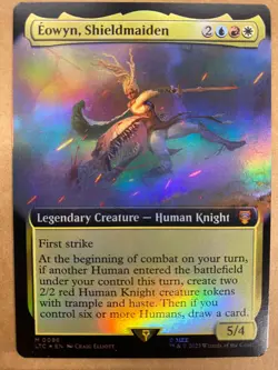 MTG 1x FOIL EXTENDED ART Eowyn, Shieldmaiden # 86 Lord of the Rings Magic x1 NM - Image 1
