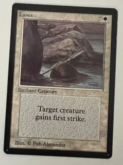 Magic the Gathering MTG Beta Lance NM- (Beta Bob) - Image 1