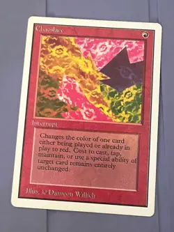 Magic the Gathering MTG Unlimited Chaoslace NM- (Beta Bob) - Image 1