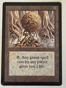 Magic the Gathering MTG Beta Wooden Sphere NM- (Beta Bob) - Image 1