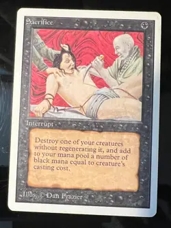 Magic the Gathering MTG Unlimited Sacrifice NM- (Beta Bob) - Image 1