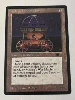 Magic the Gathering MTG Antiquities Mishra's War Machine NM (Beta Bob) - Image 1