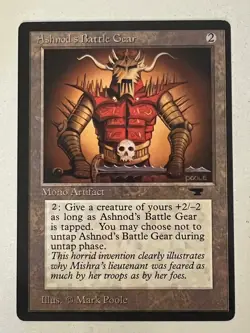Magic the Gathering MTG Antiquities Ashnod's Battle Gear NM- (Beta Bob) - Image 1