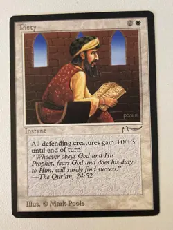Magic the Gathering MTG Arabian Nights Piety Dark NM (Beta Bob) - Image 1