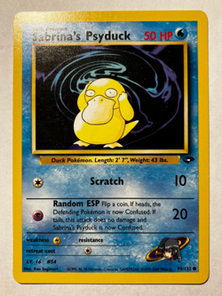 Sabrina's Pysduck 99/132 Gym Challenge Pokemon Card NM Vintage - Image 1