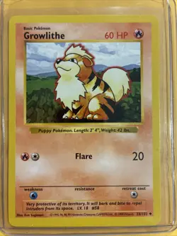 1999 POKEMON GAME 28 GROWLITHE Mint Condition Best Deal Out Here - Image 1