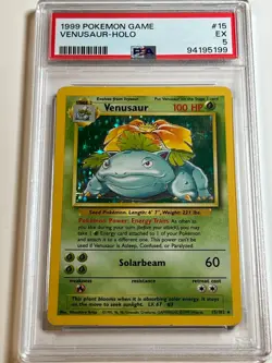 Pokemon TCG - 1999 Venusaur 15/102 - WOTC - Holo - Base Set - PSA 5 - Image 3