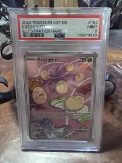 2024 POKEMON SSP EN-SURGING SPARKS ILLUSTRATION RARE #192 EXEGGCUTE PSA 9 - Image 1