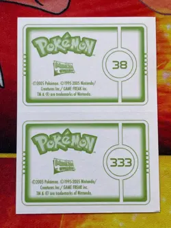 Pokemon Merlin Topps Ultimate Stickers 2005 Ninetales #38 Swablu #333 - Image 2