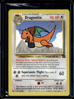 1999 Pokemon Wizards Black Star Promos Dragonite #5 - Image 1