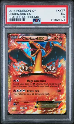 2014 POKEMON XY BLACK STAR PROMO #XY17 CHARIZARD EX PSA 5 - Image 1