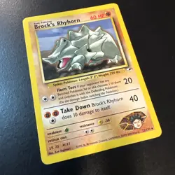Pokemon TCG Brock's Rhyhorn Gym Heroes 22/132 Unlimited Rare - Image 2