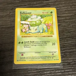 1999 Pokemon Base Set - Shadowless Pokemon Bulbasaur Common #44/102 LP - Image 1
