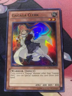 Yu-GI-Oh! Gagaga Clerk CBLZ-EN008 Cosmo Blazer Unlimited Super Rare NM - Image 1
