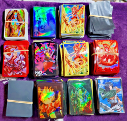 LOT of 700 Anime TCG Sleeves Yugioh Flower Angel Attack on Titan Dragons Warrior - Image 1