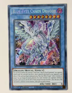 YUGIOH! Blue-Eyes Chaos Dragon LDS2-EN017 Secret Rare 1st Edition NM - Image 1