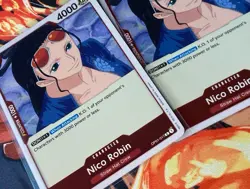 2x Nico Robin PRE ERRATA One Piece TCG English OP01-017 NM Romance Dawn Red - Image 2