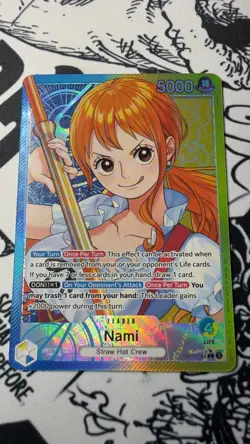 Nami - OP11-041 - Alt Art Leader - A Fist of Divine Speed - One Piece - English - Image 1