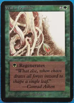 Wall of Brambles Alpha HEAVILY PLD Green Uncommon MTG CARD (ID# 509121) ABUGames - Image 1