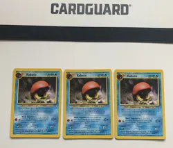 (3)Pokemon TCG Kabuto Neo Discovery Card 56/75 Unlimited Common, Mint Condition - Image 1