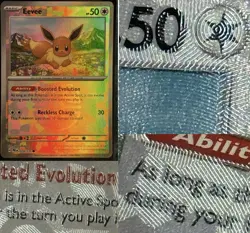 Eevee Master Ball Pattern Prismatic Evolutions Holo TEXTURE SHIFT ERROR CARD - Image 3