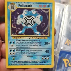 Pokemon Poliwrath Base Set Holo Rare Card 13/102 English 1999 90 HP - Image 1