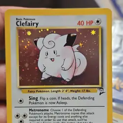 Pokemon Base Set 2 Clefairy Holo Rare Card 6/130 English 2000 Basic 40 HP - Image 3