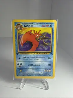 Pokemon TCG Kingler Base Fossil Set, 1st Edition Uncommon Card 38/62 - Image 1