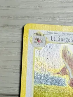 Pokemon TCG Lt. Surge's Fearow Holo Rare Card 7/132 Gym Heroes MP Small Crease - Image 2