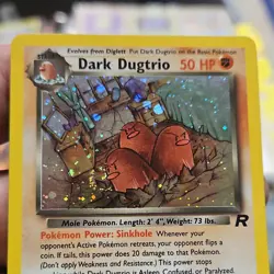 Pokemon Team Rocket Dark Dugtrio Holo Rare Card 6/82 English 2000 50 HP - Image 3