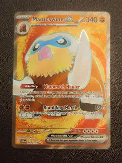 Pokemon Mamoswine EX Full Art Ultra Rare Holo Card 174/159 Journey Together B1 - Image 1
