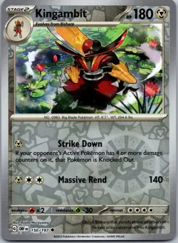 Kingambit 150/197 Reverse Holo Obsidian Flames OBF NM Pokemon TCG Card - Image 1