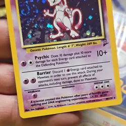 Pokemon Base Set 2 Mewtwo Holo Rare Card 10/130 English 2000 60 HP - Image 2