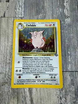 CLEFABLE Jungle Series POKEMON 1999 Holo Trading Card 1/64 - Image 1