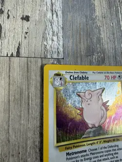 CLEFABLE Jungle Series POKEMON 1999 Holo Trading Card 1/64 - Image 4
