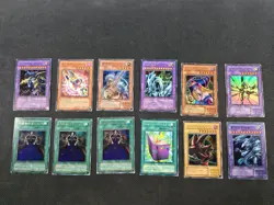Yugioh Lot Of 12 Cards Good Condition Japanese Dark Magician Girl Blue Eyes Holo - Image 1