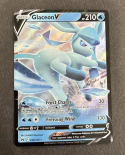 Pokemon TCG Cards Glaceon V 038/159 Crown Zenith Ultra Rare Holo - Image 1