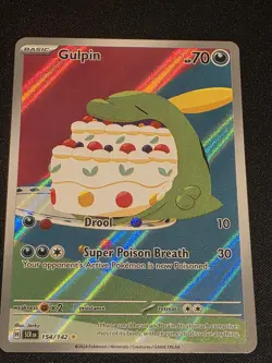 Pokemon Gulpin Holo Illustration Rare Card 154/142 Sv07: Stellar Crown Near Mint - Image 1