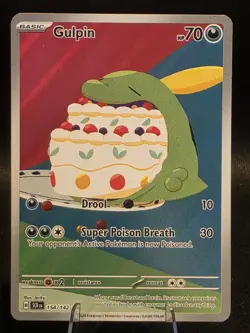Pokemon Gulpin Holo Illustration Rare Card 154/142 Sv07: Stellar Crown Near Mint - Image 2