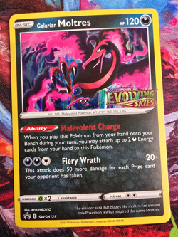 Galarian Moltres SWSH125 PreRelease Promo Sword & Shield Holo Card NM Pokemon - Image 1
