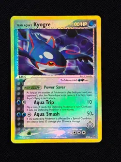 Team Aqua’s Kyogre 3/95 EX Team Magma vs Team Aqua Reverse Holo Pokemon Card LP - Image 1