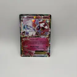 Diancie EX Fates Collide Holo Card 72/124 2016 Pokemon Card TCG - Image 2