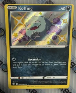 Koffing SV076/SV122 Pokemon Shining Fates SWSH Shiny Rare Card NM Off Center - Image 2