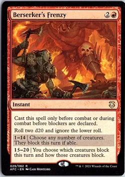 Berserker's Frenzy R Commander: Adventures in the Forgotten Realms 29 LP Magic - Image 1