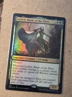MTG Lathril, Blade of the Elves - Foil, Commander: Kaldheim, Lightly 001 - Image 1