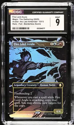 FIRE LORD AZULA Avatar: The Last Airbender Borderless Foil Rare CGC 9 MTG - Image 1